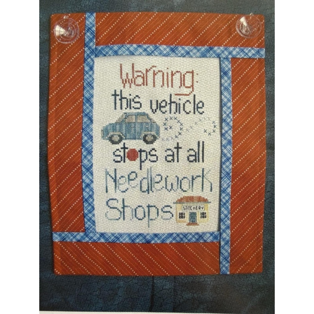 Waxing‎ Moon Designs Cross Stitch Pattern ~ Stitcher's Car Banner